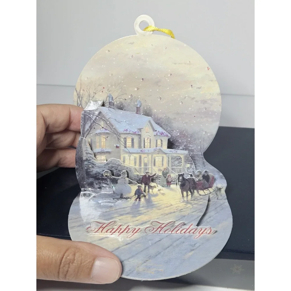 Thomas Kinkade Painter of Light Pop Up Christmas Cards Lot 3 Packs 2004 Vintage